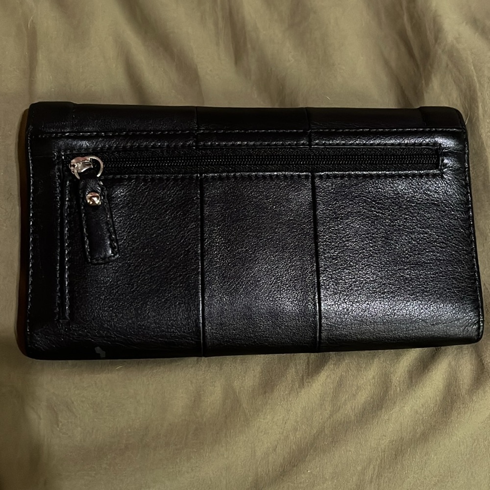 Coach Black Leather Wallet with Silver Accent - Picture 4 of 10